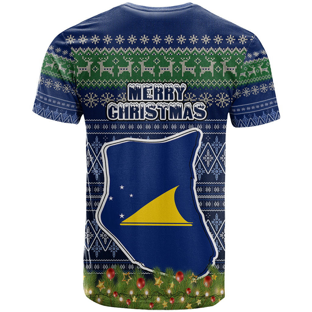 Tokelau Christmas T Shirt Coat of Arms and Map Beautiful Merry Xmas Snowflake LT03 - Polynesian Pride