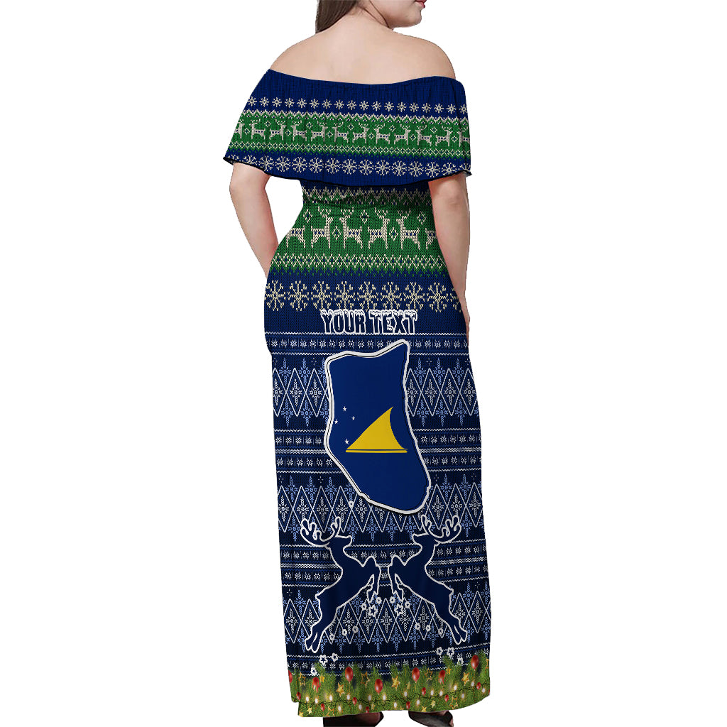 personalised-tokelau-christmas-off-shoulder-maxi-dress-coat-of-arms-and-map-beautiful-merry-xmas-snowflake