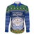 Marshall Islands Christmas Family Matching Puletasi Dress and Hawaiian Shirt Coat of Arms and Map Beautiful Merry Xmas Snowflake LT03 Dad's Shirt - Long Sleeve Blue - Polynesian Pride