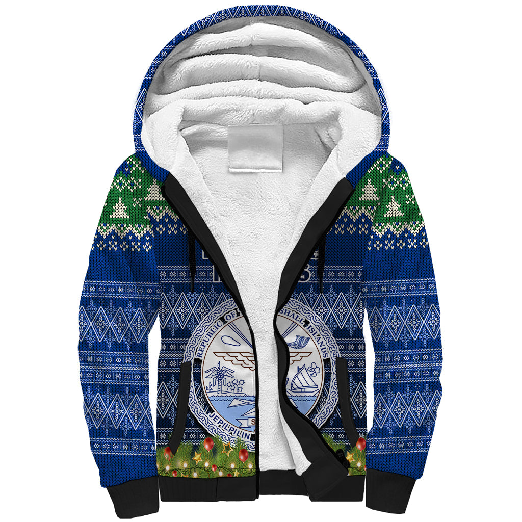 personalised-marshall-islands-christmas-sherpa-hoodie-coat-of-arms-and-map-beautiful-merry-xmas-snowflake