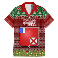 wallis-and-futuna-christmas-family-matching-mermaid-dress-and-hawaiian-shirt-coat-of-arms-and-map-beautiful-merry-xmas-snowflake