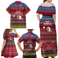 french-polynesia-christmas-family-matching-off-shoulder-long-sleeve-dress-and-hawaiian-shirt-coat-of-arms-and-map-beautiful-merry-xmas-snowflake