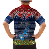 personalised-northern-mariana-islands-christmas-family-matching-mermaid-dress-and-hawaiian-shirt-coat-of-arms-and-map-beautiful-merry-xmas-snowflake