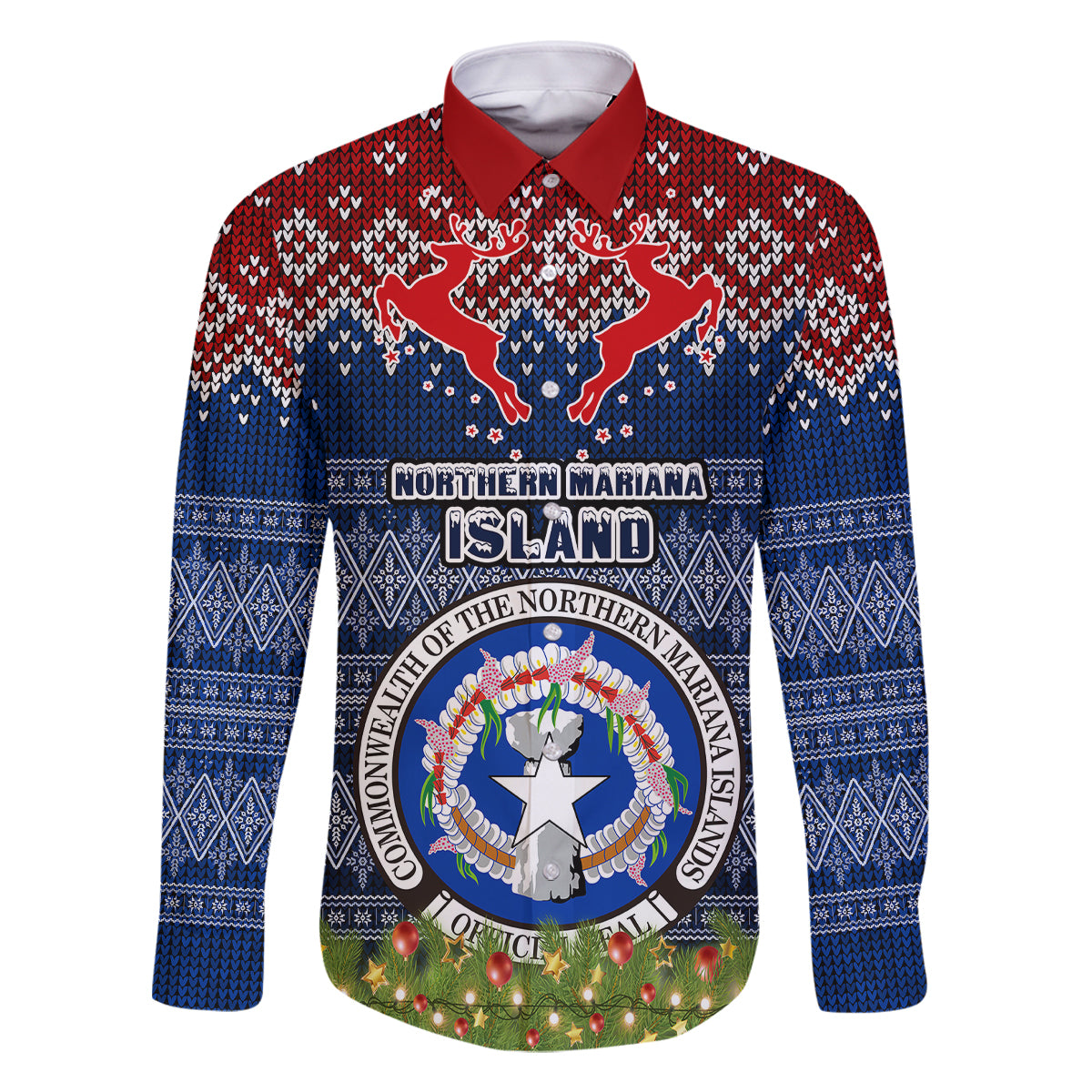 personalised-northern-mariana-islands-christmas-family-matching-summer-maxi-dress-and-hawaiian-shirt-coat-of-arms-and-map-beautiful-merry-xmas-snowflake