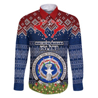 personalised-northern-mariana-islands-christmas-family-matching-summer-maxi-dress-and-hawaiian-shirt-coat-of-arms-and-map-beautiful-merry-xmas-snowflake