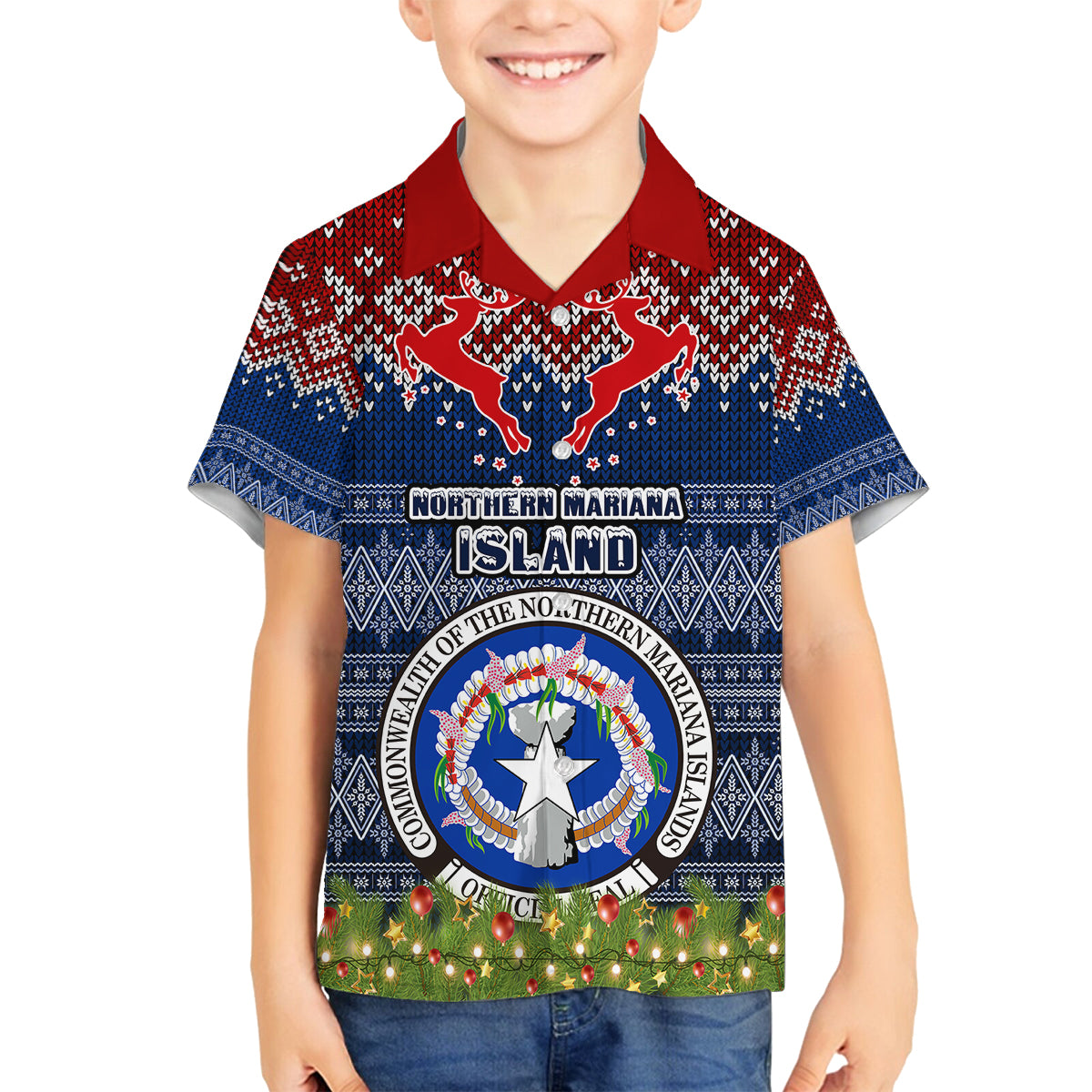 personalised-northern-mariana-islands-christmas-family-matching-tank-maxi-dress-and-hawaiian-shirt-coat-of-arms-and-map-beautiful-merry-xmas-snowflake