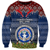 personalised-northern-mariana-islands-christmas-sweatshirt-coat-of-arms-and-map-beautiful-merry-xmas-snowflake