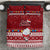 Palau Christmas Bedding Set Snowman and Palau Coat of Arms Maori Tribal Xmas Style LT03 Red - Polynesian Pride