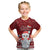 Palau Christmas Kid T Shirt Snowman and Palau Coat of Arms Maori Tribal Xmas Style LT03 Red - Polynesian Pride