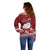 Palau Christmas Off Shoulder Sweater Snowman and Palau Coat of Arms Maori Tribal Xmas Style LT03 - Polynesian Pride