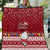 Palau Christmas Quilt Snowman and Palau Coat of Arms Maori Tribal Xmas Style LT03 Red - Polynesian Pride