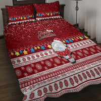 Palau Christmas Quilt Bed Set Snowman and Palau Coat of Arms Maori Tribal Xmas Style LT03 - Polynesian Pride
