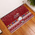 Palau Christmas Rubber Doormat Snowman and Palau Coat of Arms Maori Tribal Xmas Style LT03 Red - Polynesian Pride