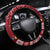 Palau Christmas Steering Wheel Cover Snowman and Palau Coat of Arms Maori Tribal Xmas Style