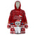 Palau Christmas Wearable Blanket Hoodie Snowman and Palau Coat of Arms Maori Tribal Xmas Style LT03 One Size Red - Polynesian Pride