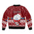 Personalised Palau Christmas Bomber Jacket Snowman and Palau Coat of Arms Maori Tribal Xmas Style LT03 - Polynesian Pride