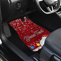Personalised Palau Christmas Car Mats Snowman and Palau Coat of Arms Maori Tribal Xmas Style LT03 - Polynesian Pride