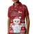 Personalised Palau Christmas Kid Polo Shirt Snowman and Palau Coat of Arms Maori Tribal Xmas Style LT03 Kid Red - Polynesian Pride