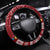 Personalised Palau Christmas Steering Wheel Cover Snowman and Palau Coat of Arms Maori Tribal Xmas Style