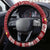 Personalised Palau Christmas Steering Wheel Cover Snowman and Palau Coat of Arms Maori Tribal Xmas Style