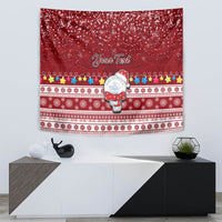 Personalised Palau Christmas Tapestry Snowman and Palau Coat of Arms Maori Tribal Xmas Style LT03 - Polynesian Pride