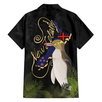 New Zealand Hoiho Family Matching Off The Shoulder Long Sleeve Dress and Hawaiian Shirt Maori Art Tattoo and Silver Fern LT03 - Polynesian Pride