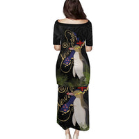 New Zealand Hoiho Puletasi Maori Art Tattoo and Silver Fern