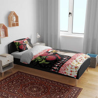 New Zealand Merry Christmas Bedding Set Hoiho Xmas - Haka Dance and Pohutukawa