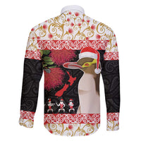 New Zealand Merry Christmas Family Matching Mermaid Dress and Hawaiian Shirt Hoiho Xmas - Haka Dance and Pohutukawa LT03 - Polynesian Pride