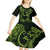 New Zealand Gecko Maori Art Tattoo Kid Short Sleeve Dress