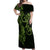 New Zealand Gecko Maori Art Tattoo Off Shoulder Maxi Dress