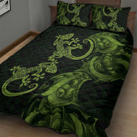 New Zealand Gecko Maori Art Tattoo Quilt Bed Set