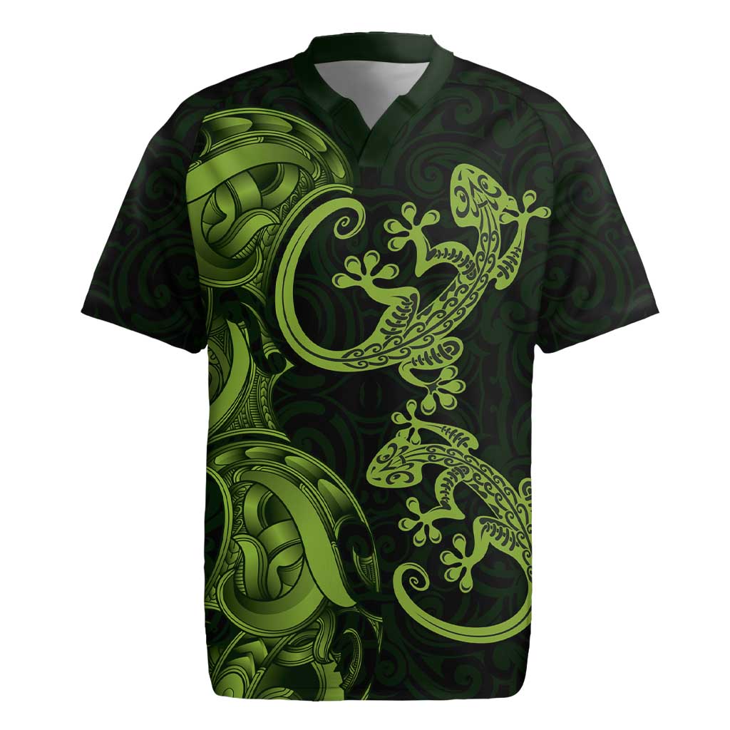 New Zealand Gecko Maori Art Tattoo Rugby Jersey