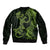 New Zealand Gecko Maori Art Tattoo Sleeve Zip Bomber Jacket