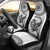 Custom New Zealand Car Seat Cover Tui Bird and Koru Circle Mix Silver Fern Pattern LT03 - Polynesian Pride
