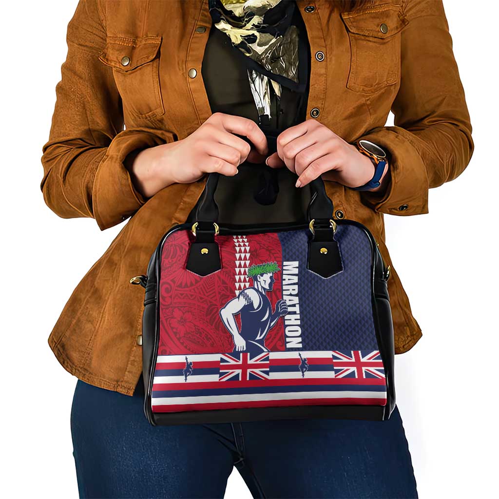 Honolulu Running 2024 Shoulder Handbag Marathon Competition Hula Runner and Kakau Art Tattoo