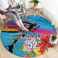 Honolulu Anniversary 52nd Running Round Carpet Marathon Competition Kakau Pattern Blue Color LT03 - Polynesian Pride