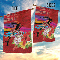 Honolulu Anniversary 52nd Running Garden Flag Marathon Competition Kakau Pattern Red Color