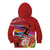 Honolulu Anniversary 52nd Running Kid Hoodie Marathon Competition Kakau Pattern Red Color