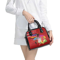 Honolulu Anniversary 52nd Running Shoulder Handbag Marathon Competition Kakau Pattern Red Color