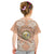 Hawaii Tropical Flowers with Kakau Tribal Kid T Shirt Peach Fuzz Color LT03 - Polynesian Pride