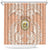 Hawaii Tropical Flowers with Kakau Tribal Shower Curtain Peach Fuzz Color LT03 Peach Fuzz - Polynesian Pride