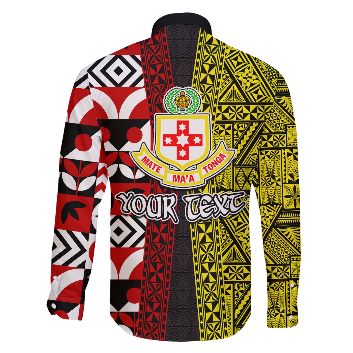 Tonga Kolisi Tonga Family Matching Off Shoulder Maxi Dress and Hawaiian Shirt Ngatu and Geometric Pattern LT03 - Polynesian Pride