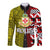 Tonga Kolisi Tonga Long Sleeve Button Shirt Ngatu and Geometric Pattern LT03 Unisex Red - Polynesian Pride