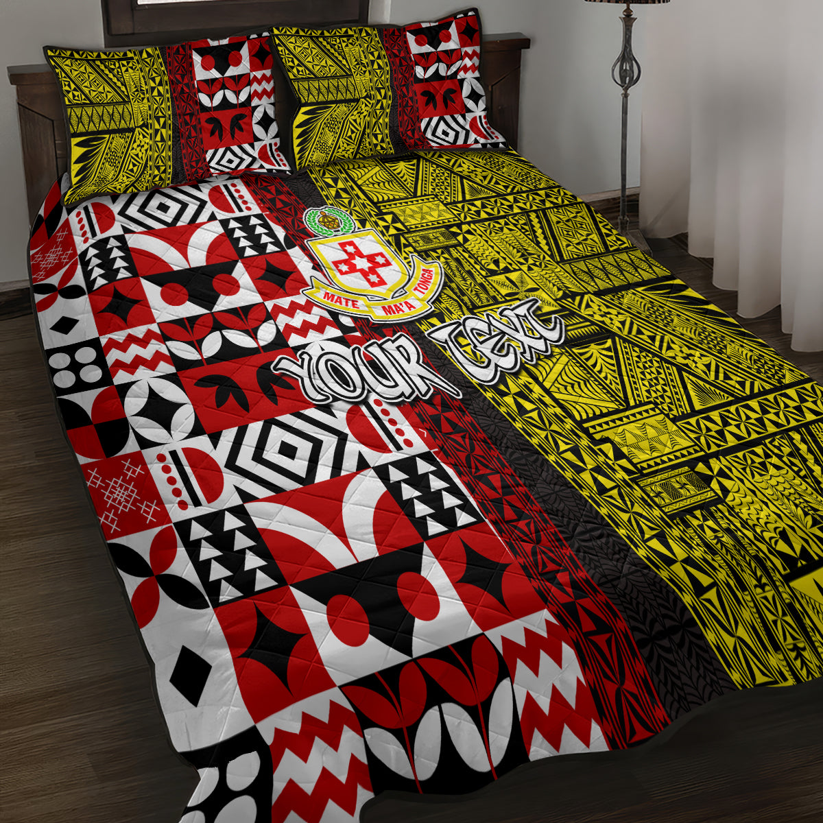 Tonga Kolisi Tonga Quilt Bed Set Ngatu and Geometric Pattern LT03 - Polynesian Pride