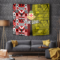 Tonga Kolisi Tonga Tapestry Ngatu and Geometric Pattern LT03 Red - Polynesian Pride
