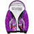 Polynesian Valentine Day Sherpa Hoodie Love Couple Turtle Maori Hibiscus Purple LT03 Unisex Purple - Polynesian Pride