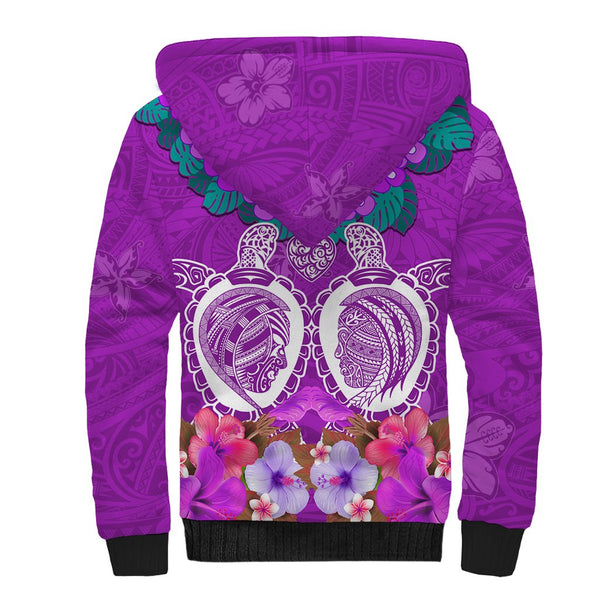 Polynesian Pride Sweatshirt Turtle Hibiscus Luxury Style - Lilac LT7 main image 1