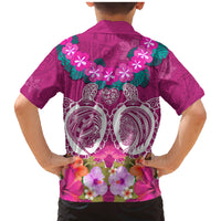 Polynesian Valentine Day Family Matching Mermaid Dress and Hawaiian Shirt Love Couple Turtle Maori Hibiscus Pink LT03 - Polynesian Pride