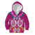 Polynesian Valentine Day Kid Hoodie Love Couple Turtle Maori Hibiscus Pink LT03 Zip Hoodie Pink - Polynesian Pride